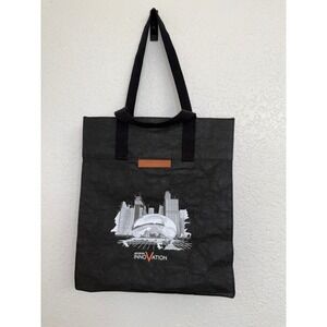 Black Tote‎ Bag Chicago Skyline Art Print Reusable Shopping Bag